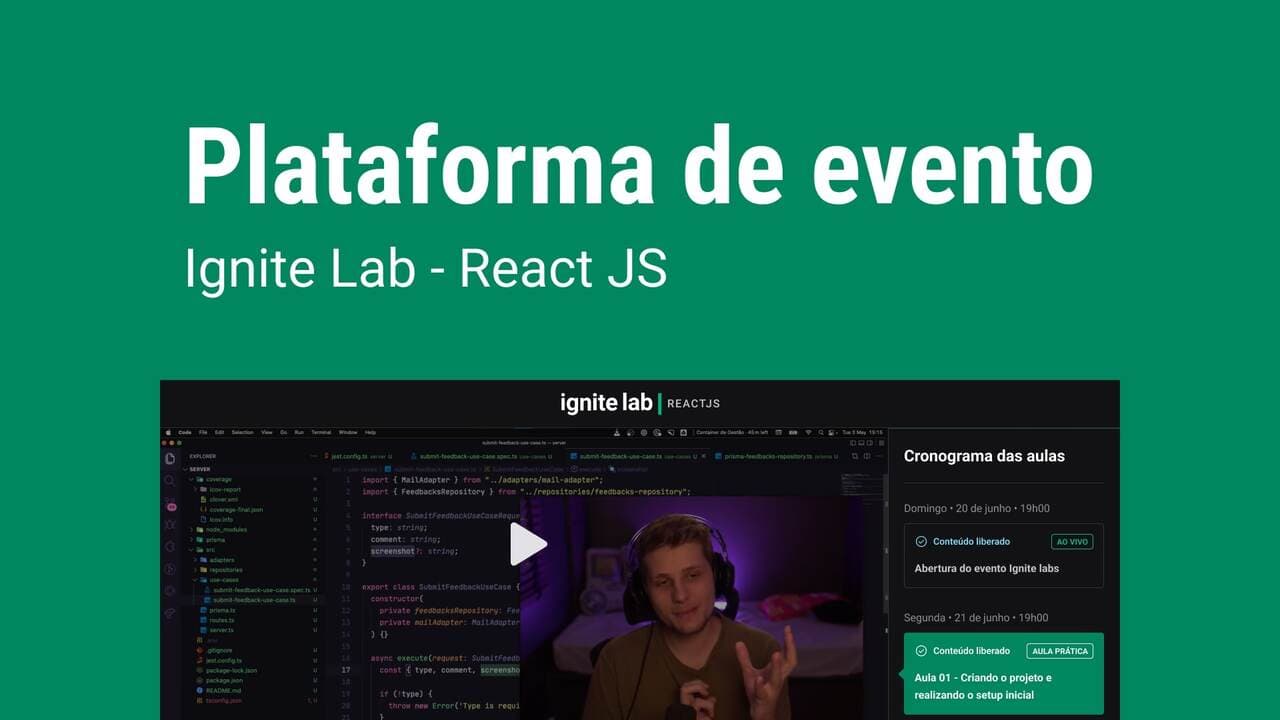 Projeto desenvolvido durante o Ignite Lab #02 da Rocketseat®. 