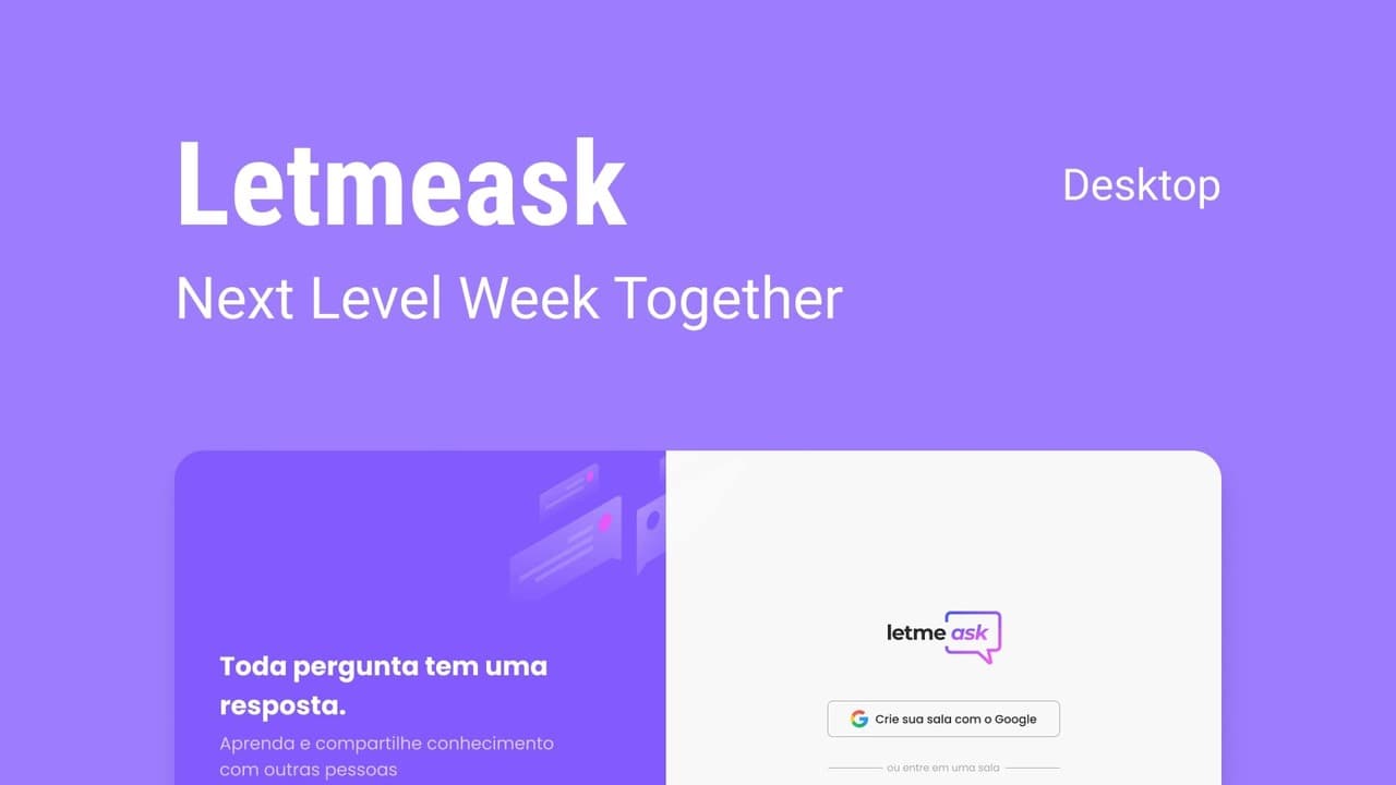 Projeto desenvolvido durante o NLW #Together da Rocketseat®. 