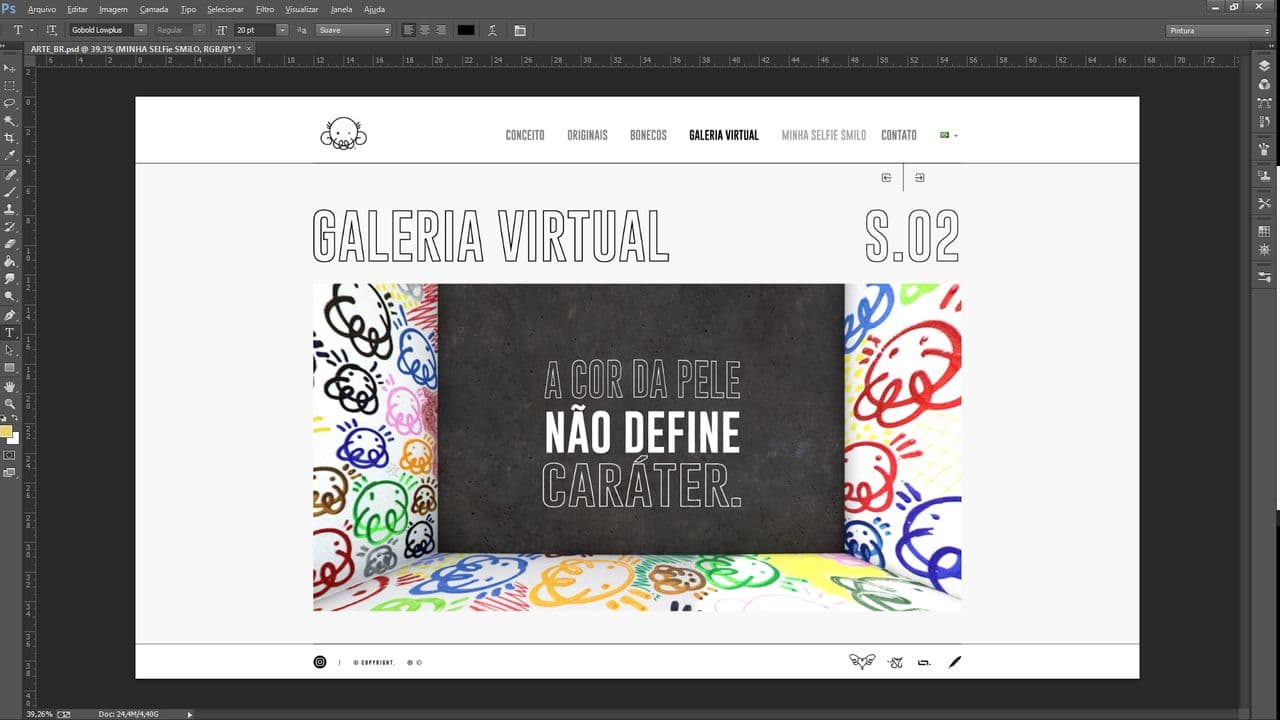 Website para um projeto pessoal do artista Lincoln Magalhães.