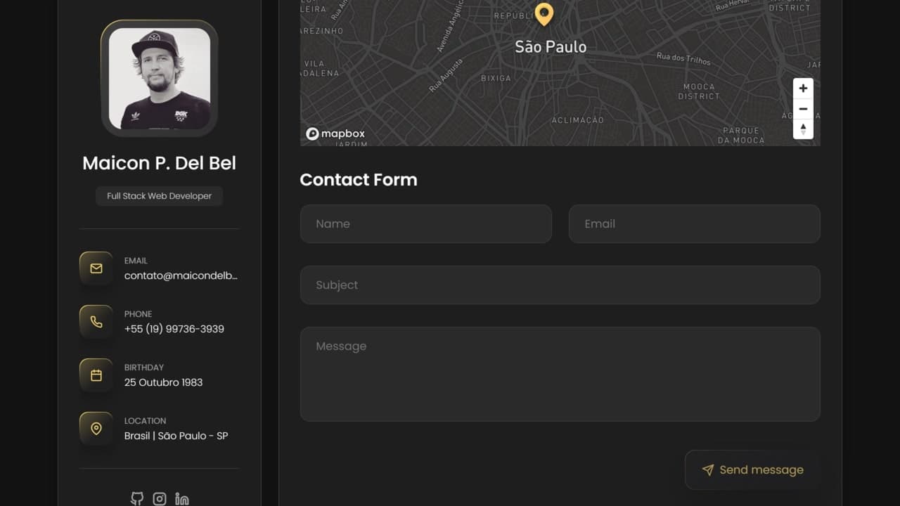 Projeto pessoal de Portfólio onde demonstro minhas habilidades e meus principais projetos como Desenvolvedor Web Full Stack.