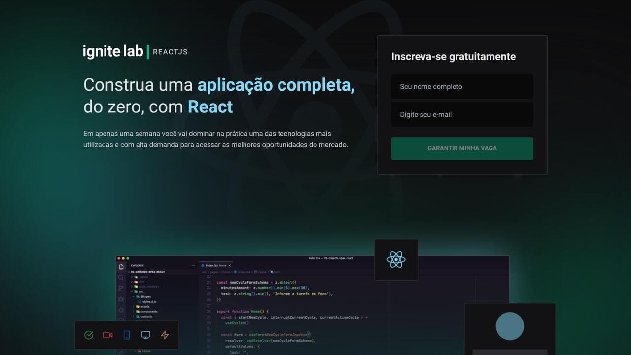 Projeto desenvolvido durante o Ignite Lab #02 da Rocketseat®. 